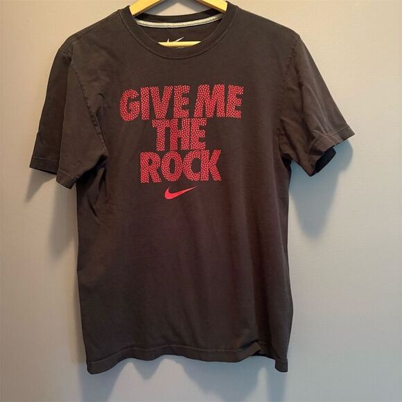 Nike Men's "Give Me The Rock" Graphic Basketball T-Shirt Blue Medium - Picture 1 of 7